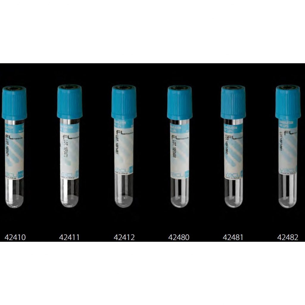 Vacutainer vacumed citrat de sodiu 3,2% și 3,8%
